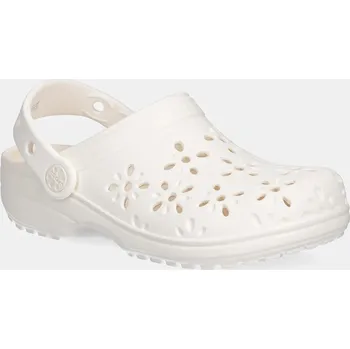 Dámské pantofle Pantofle Crocs CLASSIC FLORAL CUT OUT CLOG KIDS 210943.CROCS.CLASSIC.FL bílá 00X, EUR 37/38