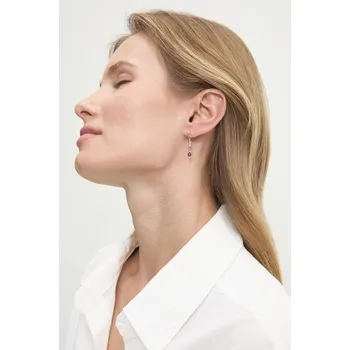 Náušnice Ručně vyrobené náušnice s ametystem Answear.LAB WS25.AKD00U zlatá 10Y, vel. ONE SIZE