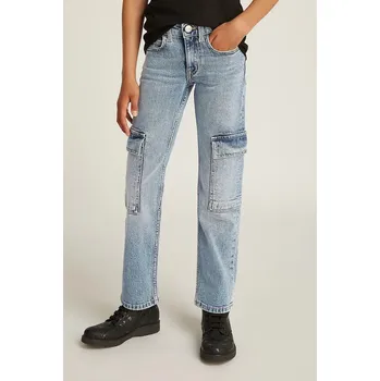 Pánské džíny Dětské rifle Calvin Klein Jeans MR STRAIGHT IG0IG02705.PPYA modrá 50X, vel. 152