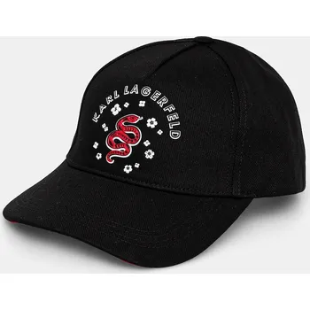 Čepice Bavlněná baseballová čepice Karl Lagerfeld A1W33155 černá 99X, vel. ONE SIZE