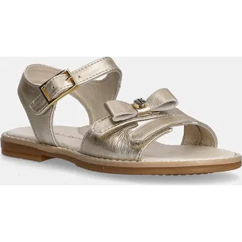 Dívčí obuv Dětské kožené sandály Calvin Klein Jeans V1A2.83050.24.29 zlatá 10Y, EUR 24