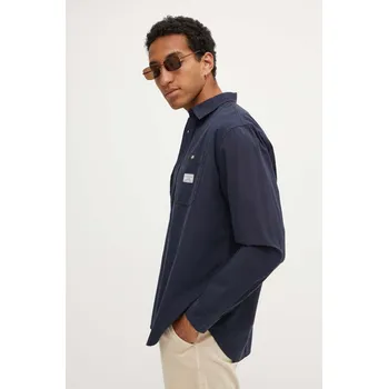 Pánská košile Bavlněná košile Guess Jeans tmavomodrá barva, regular, s klasickým límcem, M4YH37 WGCF1 M4YH37.WGCF1 59X, vel. S