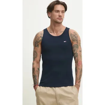 Bavlněné tričko Tommy Jeans 2-pack tmavomodrá barva, DM0DM20769 59A, vel. S