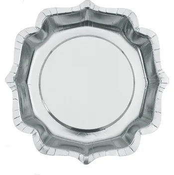 Talíř Santex Talíře metalické stříbrné 21 cm