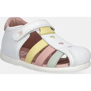 Dívčí sandály Dětské kožené sandály Garvalin bílá barva, 252303 00X, EUR 23