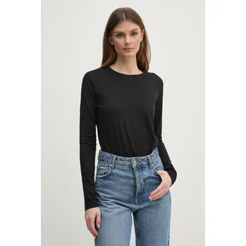 Pánské tričko Tričko s dlouhým rukávem Sisley černá barva 3QU4L102Y 99B, vel. L