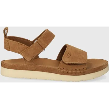 Dívčí sandály Dětské semišové sandály UGG GOLDENSTAR hnědá barva 1136539K 82X, EUR 35