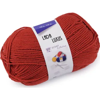 Příze Pletací příze Lada Luxus 100 g červená šarlatová 1 ks