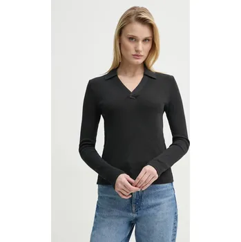 Pánské tričko Bavlněné tričko s dlouhým rukávem G-Star D26074.D958 černá 99X, vel. M