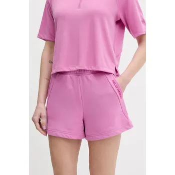 Dámské kraťasy Kraťasy Helly Hansen dámské, fialová barva, s potiskem, high waist, 54081 40X, vel. XS
