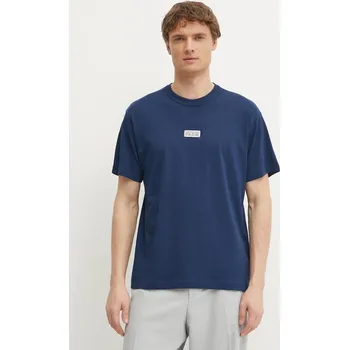 Pánské tričko Bavlněné tričko Versace Jeans Couture tmavomodrá barva, s aplikací, 78GAHT08 CJ00T 78GAHT08.CJ00T 59A, vel. S