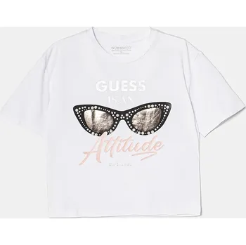 Dětské tričko Guess bílá barva, J5RI40 K6YW4 J5RI40.K6YW4.PPYA 00X, vel. 167