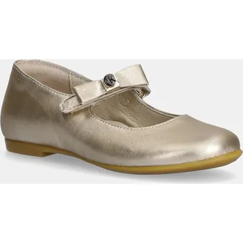 Dívčí baleríny Dětské kožené baleríny Calvin Klein Jeans zlatá barva, V1A3-83040 V1A3.83040.24.29 10Y, EUR 24