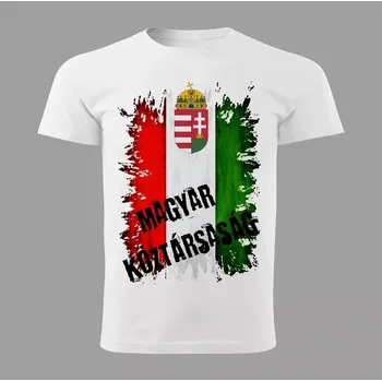 Pánské tričko tričko s vlajkou MAĎARSKA 3XL