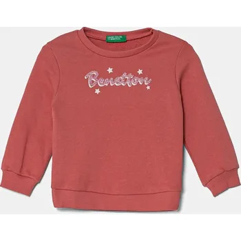 Chlapecká mikina Dětská bavlněná mikina United Colors of Benetton 3J70G10HX.P.Seasonal růžová 38X, vel. 116