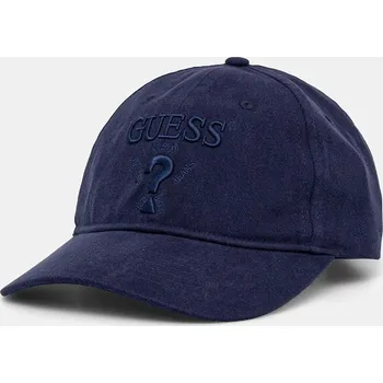 Čepice Bavlněná baseballová čepice Guess EMBROIDERED tmavomodrá barva, s aplikací, M5RZ11 WO07T M5RZ11.WO07T 59X, vel. ONE SIZE