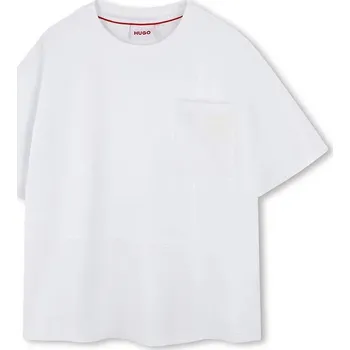 Chlapecké tričko Dětské bavlněné tričko HUGO G00342.114.150 bílá 00X, vel. 114