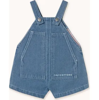 Dětské lacláče Tinycottons BABY GRAPHIC DENIM DUNGAREE SS25.244 modrá 50X, vel. 74