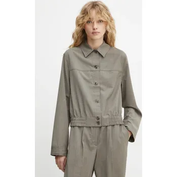 Pánská softshellová bunda Bunda s příměsí vlny Samsoe Samsoe SAESMELLA šedá barva, přechodná, F24400130 90X, vel. M