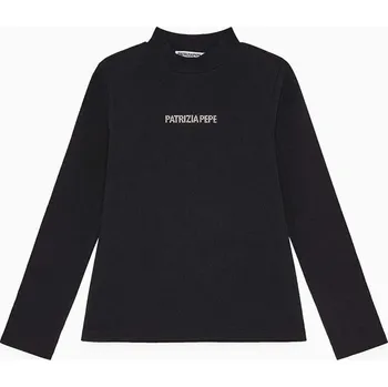 Pánské tričko Dětské tričko s dlouhým rukávem Patrizia Pepe J061 černá barva, s pologolfem, 7M0748 99X, vel. 168