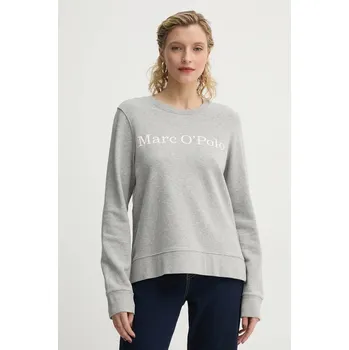 Dámská mikina Bavlněná mikina Marc O'Polo dámská, šedá barva, s potiskem, 500407354055 90X, vel. M