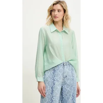 Dámská košile Košile Answear.LAB dámská, tyrkysová barva, regular, s klasickým límcem H1324Q7.HWK 65X, vel. S/M