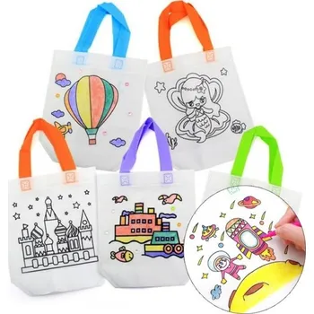 Dárková taška Dětská taška na vybarvení - 10 ks