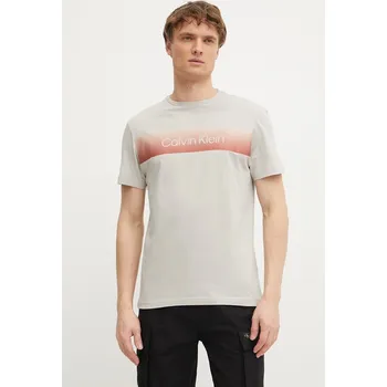 Bavlněné tričko Calvin Klein K10K114163 béžová 80X, vel. M