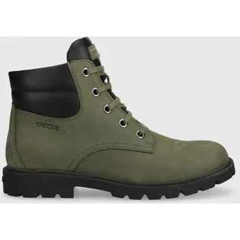 Dívčí zimní obuv Dětské kožené zimní boty Geox J16FAB 032BC J SHAYLAX J16FAB.032BC.36.41 zelená 77X, EUR 37