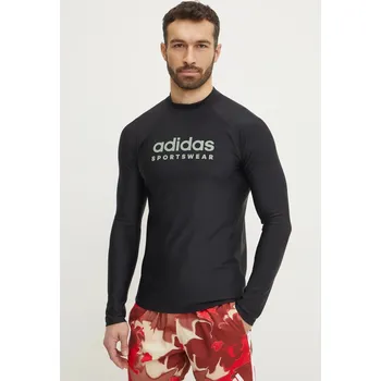 Plavecké tričko s dlouhým rukávem adidas M RASHGD LS černá barva, JD2140 99X, vel. M