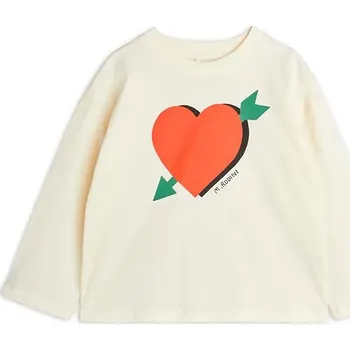 Dětské bavlněné tričko s dlouhým rukávem Mini Rodini Arrowed heart béžová barva, 2522012511 01X, vel. 140-146