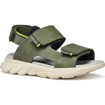 Dívčí sandály Dětské kožené sandály Geox AIRADYUM zelená barva, J55F1B.0009B J55F1B.0009B.24.27 78X, EUR 26