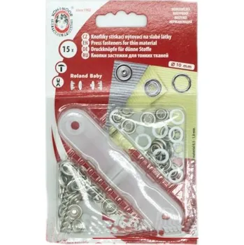 Galanterie Druk ROLAND BABY bílý 15ks | RTex