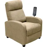 Masážní polohovatelné křeslo DELUXE – látka, více barev IDEA nábytek Béžové