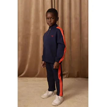 Chlapecká mikina Dětská bavlněná mikina Mini Rodini 2512011860 námořnická modř 59X, vel. 104-110