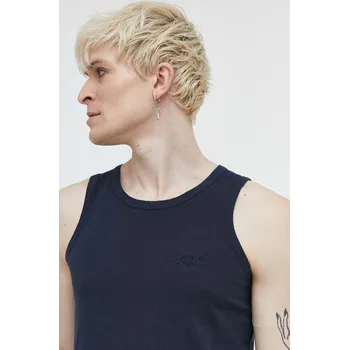 Pánské tričko Bavlněné tričko Superdry tmavomodrá barva M6010819A.98T 59X, vel. M