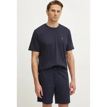 Bavlněné lounge tričko BOSS 50535741 námořnická modř 59X, vel. L