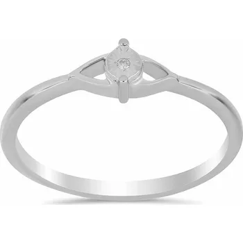 Prsten Prsten stříbrný s broušeným diamantem Ag 925 017332 DIA 57 mm (US 8), 1,5 g