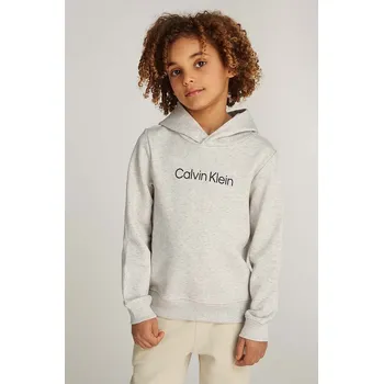 Chlapecké oblečení Dětská bavlněná mikina Calvin Klein Jeans IU0IU00679.128.176.9BYH šedá 09X, vel. 152