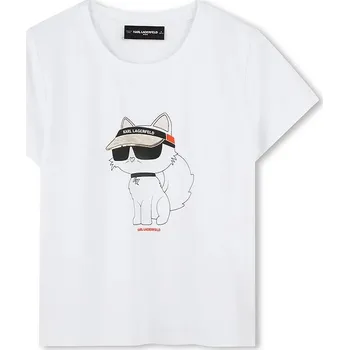 Chlapecké tričko Dětské bavlněné tričko Karl Lagerfeld bílá barva, Z30492 Z30492.86.108 00X, vel. 102