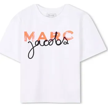 Chlapecké tričko Dětské bavlněné tričko Marc Jacobs bílá barva, s potiskem, W60455 W60455.156 00X, vel. 156