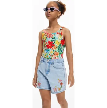 Dámské plavky Jednodílné dětské plavky Desigual červená barva, 25SGMK03 29X, vel. 134-152