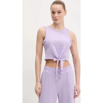 Bavlněný top Guess PRIMULA fialová barva, V5GI01 I3Z14 V5GI01.I3Z14 04X, vel. L