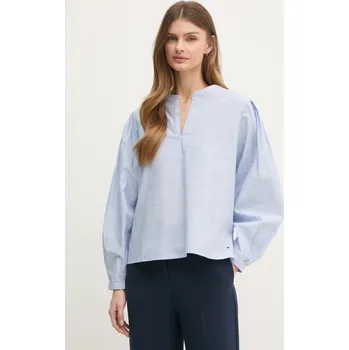 Dámská mikina Bavlněná halenka Tommy Hilfiger WW0WW45319 modrá 05X, vel. 36