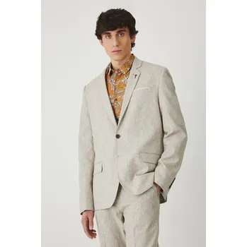 Dámské sako Sako s příměsí lnu Medicine hnědá barva RS25.MKM821 84A, vel. XL