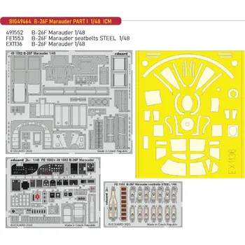 Plastikový model Eduard 1/48 B-26F Marauder PART I (ICM)