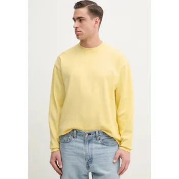 Pánská mikina Bavlněná mikina Marc O'Polo pánská, žlutá barva, s potiskem, 5000006057 10X, vel. L