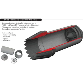 Plastikový model Eduard 1/72 F-35C exhaust nozzle PRINT (TAMIYA)