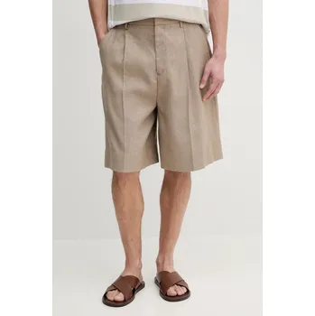 Lněné kraťasy Tommy Hilfiger SQTHL7544.SQTH503 béžová 80X, vel. 52