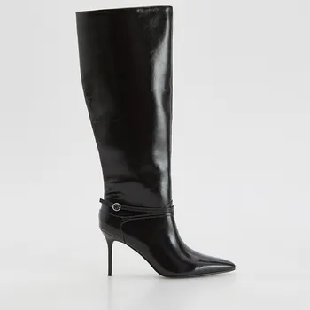 Dámské kozačky Reserved - Kozačky na podpatku - hnědá - 298FF-83X - 298FF-83X-40